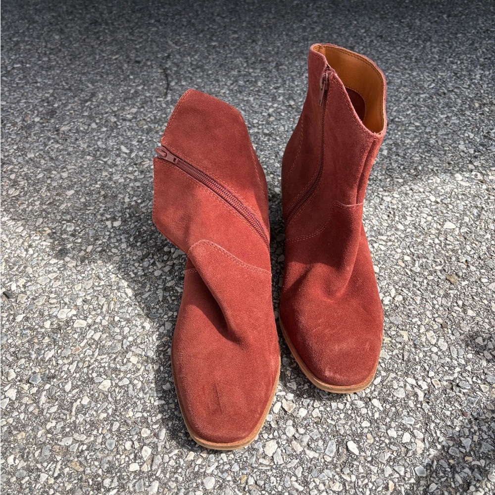 Lucky Brand Rust Suede Bootie